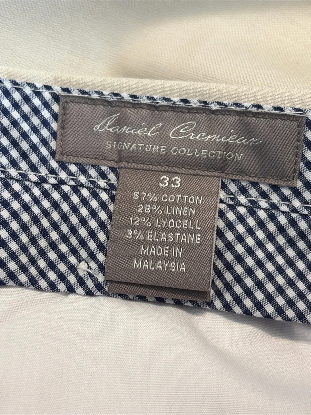 Daniel Cremieux Shorts Mens 33 Signature Linen Blend Dress Shorts Pleated $75